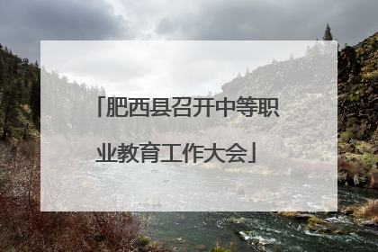 肥西县召开中等职业教育工作大会